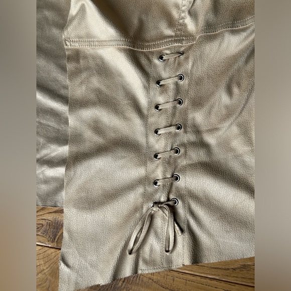 Insight New York Faux Suede Lace Up Drape Front Jacket size 6 - Picture 9 of 12